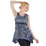 Nature Charm Drawing  Side Drop Tank Tunic