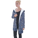 Nature Charm Drawing  Longline Hooded Cardigan