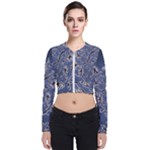 Nature Charm Drawing  Long Sleeve Zip Up Bomber Jacket