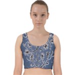 Nature Charm Drawing  Velvet Racer Back Crop Top