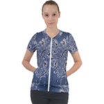 Nature Charm Drawing  Short Sleeve Zip Up Jacket