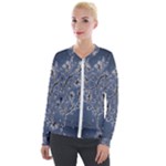 Nature Charm Drawing  Velvet Zip Up Jacket