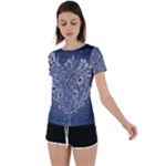 Nature Charm Drawing  Back Circle Cutout Sports T-Shirt