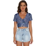 Nature Charm Drawing  V-Neck Crop Top