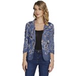 Nature Charm Drawing  Women s One-Button 3/4 Sleeve Short Jacket