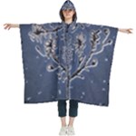 Nature Charm Drawing  Women s Hooded Rain Ponchos