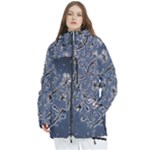 Nature Charm Drawing  Women s Multi Pockets Zip Ski and Snowboard Waterproof Breathable Jacket