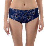 Nature Charm Drawing  Reversible Mid-Waist Bikini Bottoms