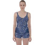 Nature Charm Drawing  Tie Front Two Piece Tankini