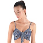 Nature Charm Drawing  Woven Tie Front Bralet