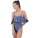 Nature Charm Drawing  Drape Piece Swimsuit