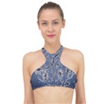 Nature Charm Drawing  High Neck Bikini Top