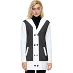 Elegnat BW Print Button Up Hooded Coat 