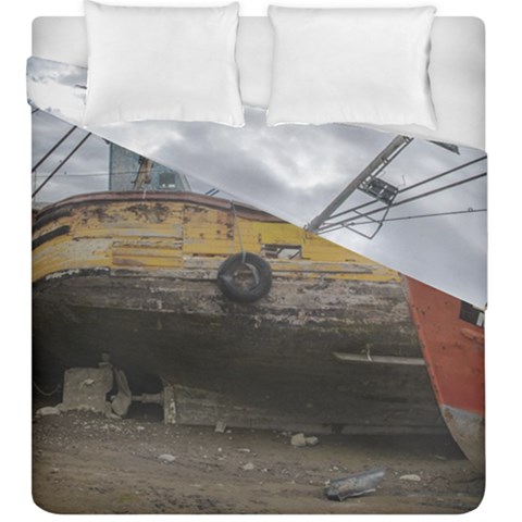 Maritime Memories, San Antonio Oeste, Rio Negro, Argentina Duvet Cover Double Side (King Size) from ArtsNow.com