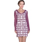 Bk Love In Pieces Print Pattern Design Long Sleeve Nightdress