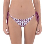 Bk Love In Pieces Print Pattern Design Reversible Bikini Bottoms