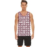 Bk Love In Pieces Print Pattern Design Men s Wide Collar Tank Top