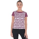 Bk Love In Pieces Print Pattern Design Short Sleeve Sports Top 