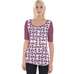 Bk Love In Pieces Print Pattern Design Wide Neckline T-Shirt