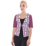 Bk Love In Pieces Print Pattern Design Cropped Button Cardigan