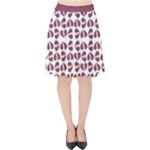 Bk Love In Pieces Print Pattern Design Velvet High Waist Skirt