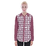 Bk Love In Pieces Print Pattern Design Womens Long Sleeve Shirt