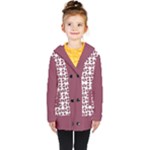 Bk Love In Pieces Print Pattern Design Kids  Double Breasted Button Coat