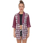 Bk Love In Pieces Print Pattern Design Open Front Chiffon Kimono