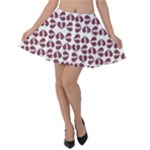 Bk Love In Pieces Print Pattern Design Velvet Skater Skirt