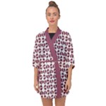 Bk Love In Pieces Print Pattern Design Half Sleeve Chiffon Kimono