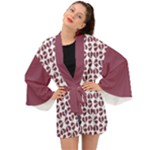 Bk Love In Pieces Print Pattern Design Long Sleeve Kimono