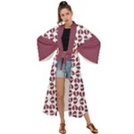 Bk Love In Pieces Print Pattern Design Maxi Kimono