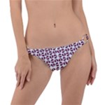 Bk Love In Pieces Print Pattern Design Ring Detail Bikini Bottoms