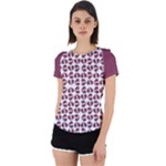 Bk Love In Pieces Print Pattern Design Back Cut Out Sport T-Shirt