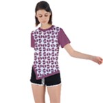 Bk Love In Pieces Print Pattern Design Asymmetrical Short Sleeve Sports T-Shirt