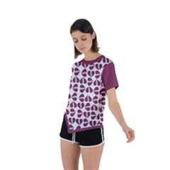 Asymmetrical Short Sleeve Sports T-Shirt 