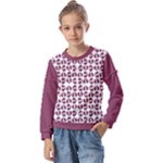 Bk Love In Pieces Print Pattern Design Kids  Long Sleeve T-Shirt with Frill 