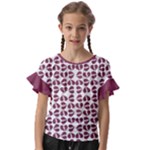 Bk Love In Pieces Print Pattern Design Kids  Cut Out Flutter Sleeves