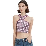 Bk Love In Pieces Print Pattern Design Cut Out Top