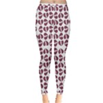 Love In Pieces Print Pattern Design Inside Out Leggings