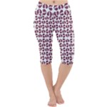 Love In Pieces Print Pattern Design Lightweight Velour Cropped Yoga Leggings