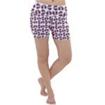 Love In Pieces Print Pattern Design Lightweight Velour Yoga Shorts