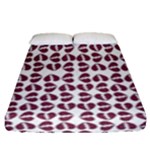 Love In Pieces Print Pattern Design Fitted Sheet (Queen Size)