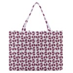 Love In Pieces Print Pattern Design Zipper Medium Tote Bag