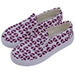 Love In Pieces Print Pattern Design Kids  Canvas Slip Ons