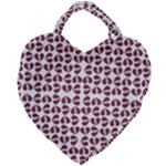 Love In Pieces Print Pattern Design Giant Heart Shaped Tote