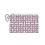 Love In Pieces Print Pattern Design Canvas Cosmetic Bag (Small)