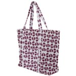 Love In Pieces Print Pattern Design Zip Up Canvas Bag