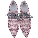 Love In Pieces Print Pattern Design Pointed Oxford Shoes