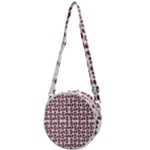 Love In Pieces Print Pattern Design Crossbody Circle Bag